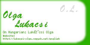 olga lukacsi business card